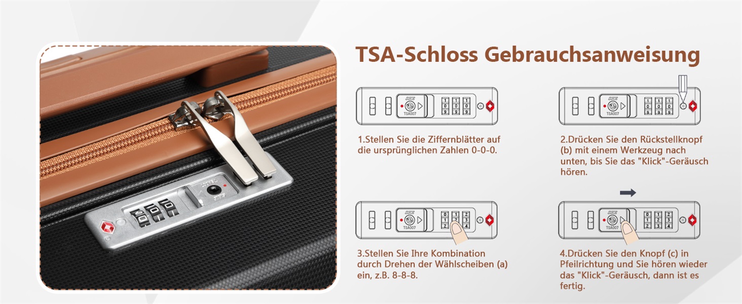 Набір валіз Joyway 5шт з жорстким корпусом, 4 колеса та TSA-замок. Включає косметичку та сумку. Білий/коричневий (Чорний/коричневий, ручна валіза 3шт)