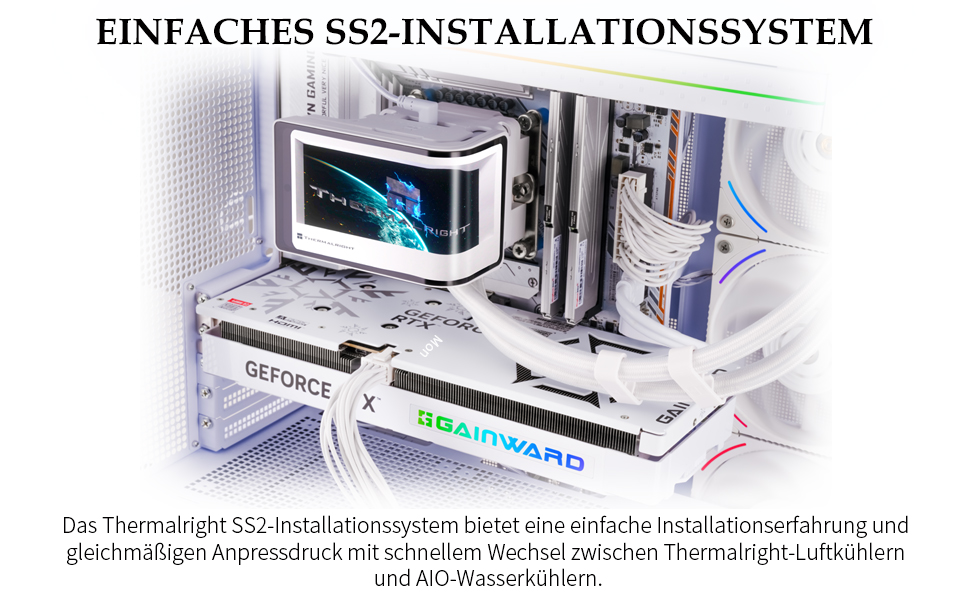 Система рідинного охолодження процесора Thermalright Wonder Vision 360 UB ARGB White, LCD-дисплей 6.67