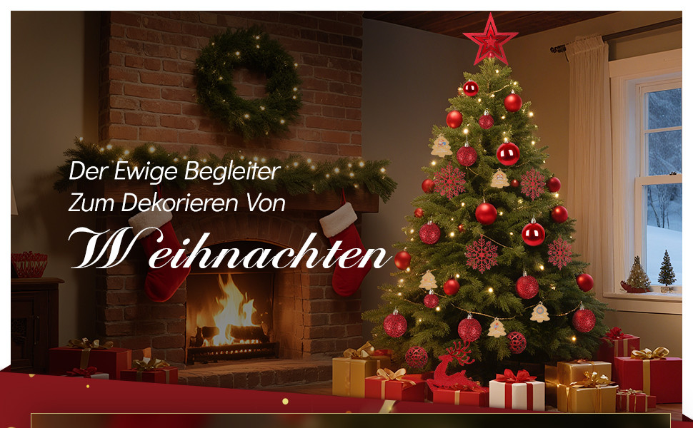 Набір прикрас для ялинки 141 шт. з пластику: матові, глянцеві, з блискітками, з вирізанням. Декоративні кулі для ялинки, червоні. Прикраси для дому та вулиці