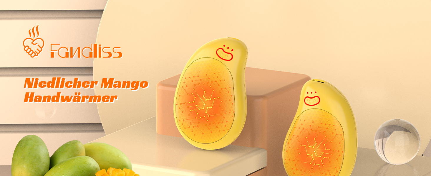 Електричні грілки для рук 2 шт. з акумуляторами 8000 mAh, USB, 3 режими, для зими, жовті