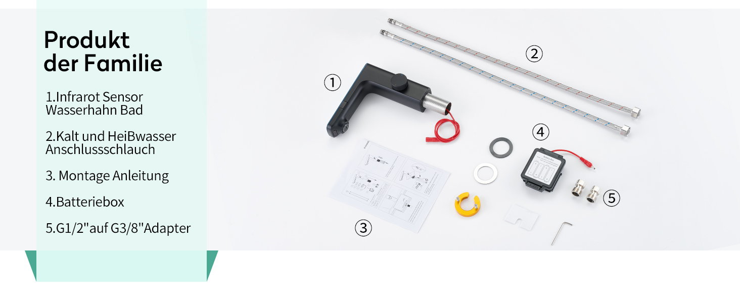 Кран кухонний CREA, 360° поворотний, з високим виливом, інфрачервоний, матовий чорний