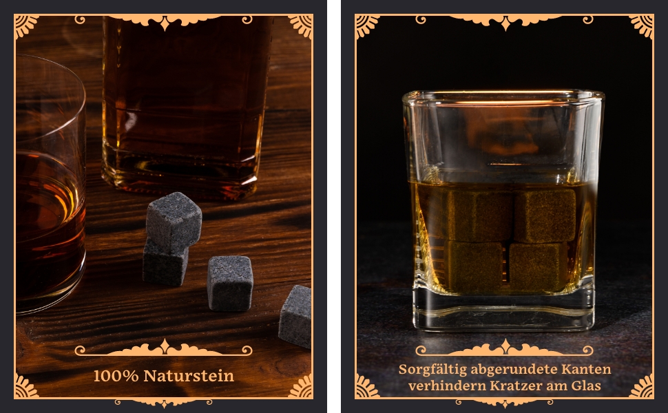 Набір склянок для віскі з аксесуарами: 2 кришталеві склянки, 8 охолоджувальних каменів, пінцет з нержавіючої сталі. Ідеальний подарунок для чоловіків