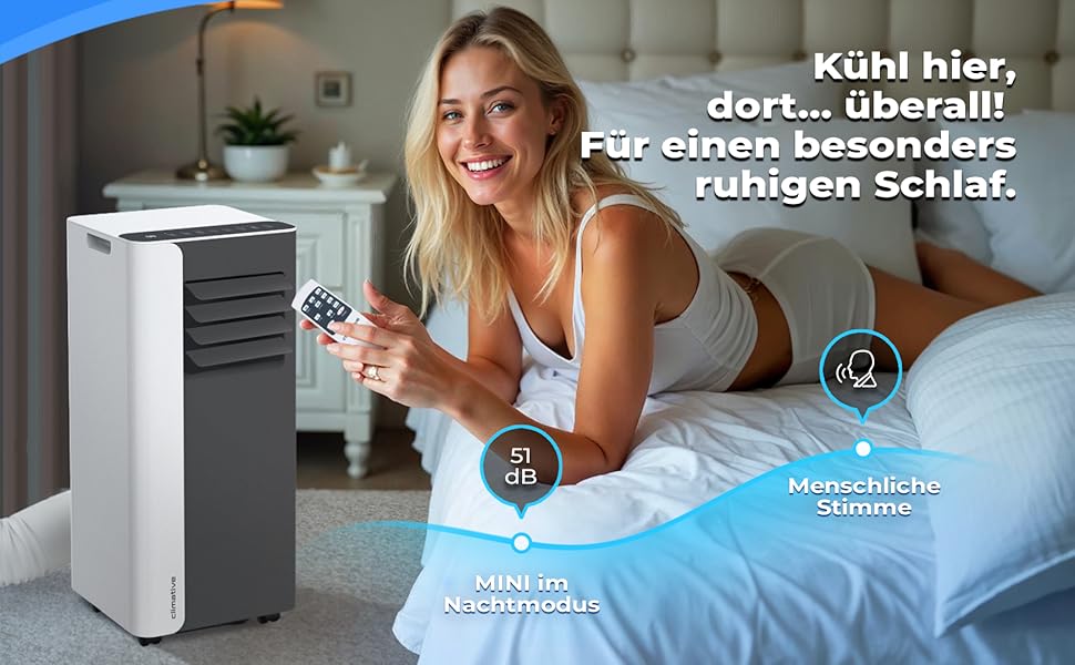Мобільний кондиціонер 9000 BTU WiFi Tuya Smart, 2.6 кВт, 26 м², 3-в-1, з випускним шлангом, міні, комплект з ущільнювачем для вікна