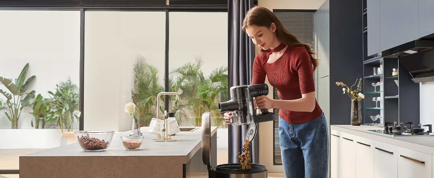 Бездротовий пилосос Ultenic U12 Tech Green Eye™ з акумулятором, 45000Pa, для твердих підлог, килимів та шерсті тварин, з автоматичним режимом та покращеною насадкою проти ковтунів