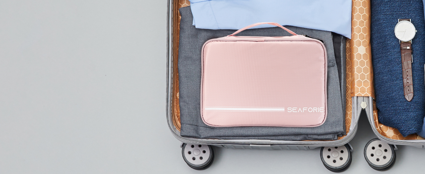 Сумка для туалетних аксесуарів на гачок, велика дорожня сумка-органайзер для жінок та чоловіків, 4-в-1 водонепроникна, для подорожей/кемпінгу, армійний зелений (рожевий)