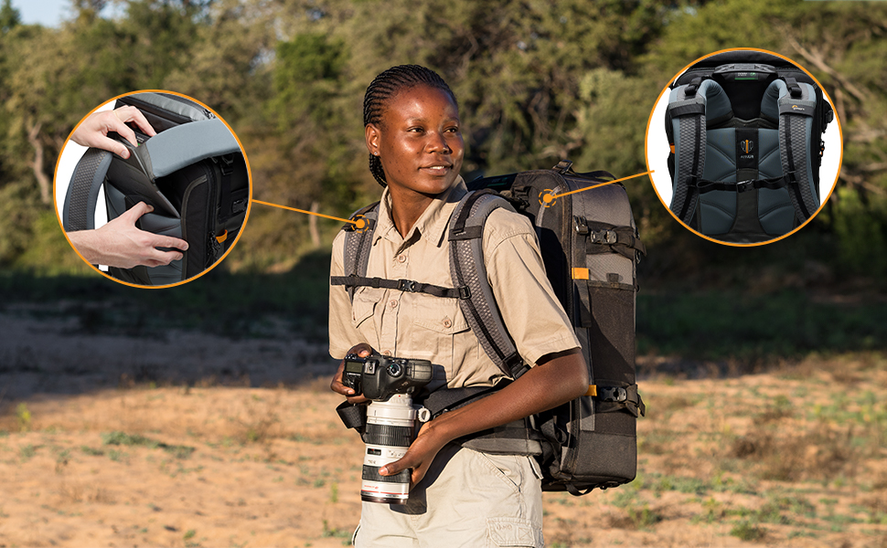 Сумка-рюкзак для фотообладнання Lowepro Pro Trekker LP37268-GRL (BP 650 AW II), чорно-сіра, з відділом для ноутбука 15