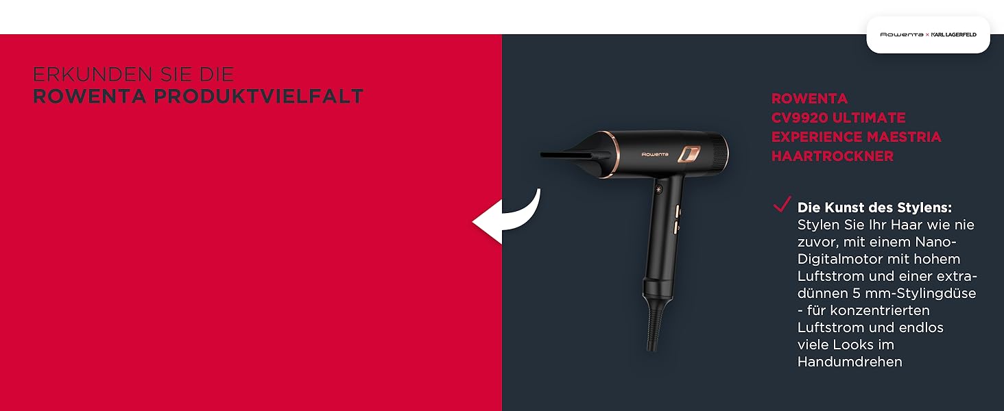 Випрямляч для волосся Rowenta x Karl Lagerfeld SF467L K/Pro Stylist з кераміно-іонним покриттям, чорно-червоний