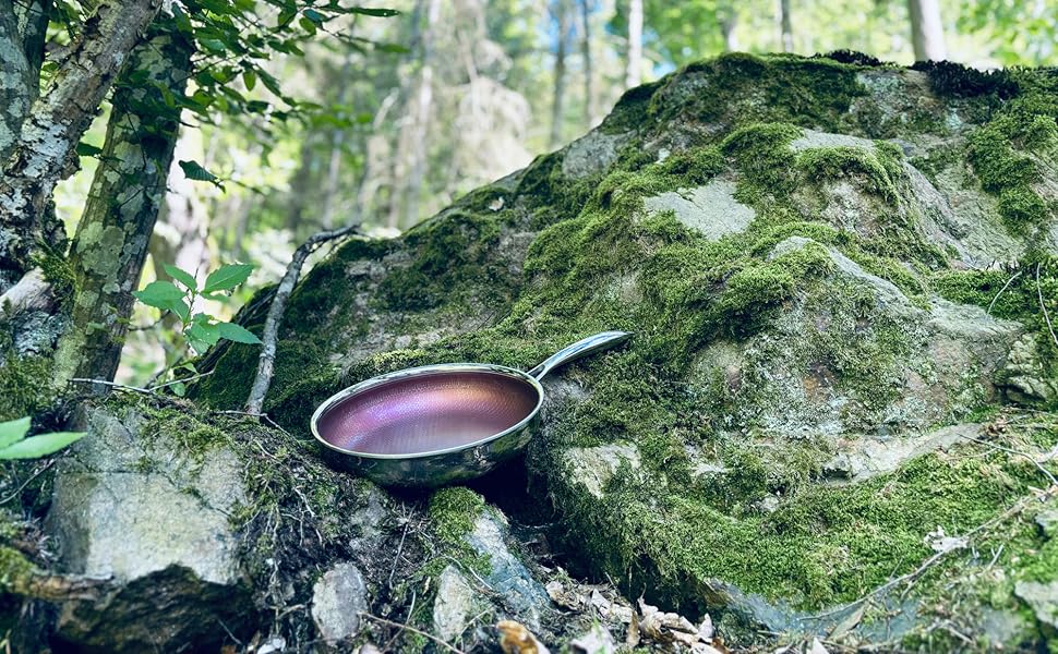 FIXLINE Black Forest Frying Pan - 28cm - RED Design - Scratch-Resistant Coating - PTFE-Free - Compatible with All Cooktops (including Induction) - Oven Safe up to 250°C - Easy Cleaning - Ideal Gift