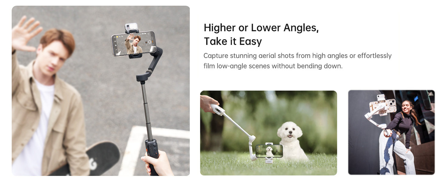 Hohem iSteady V3 – Стабілізатор для смартфона з AI-трекером, магнітним світлом та пультом ДУ