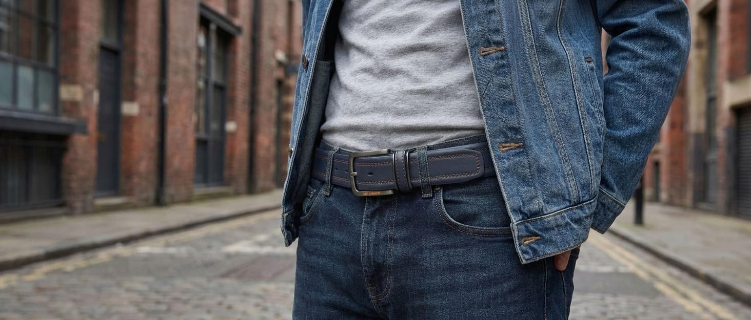 Чоловічий класичний ремінь NO LIMITS із натуральної шкіри, Made in Italy, безшовний, регульований, чорний, 4 см, довжина 120 см (розмір 50-54)