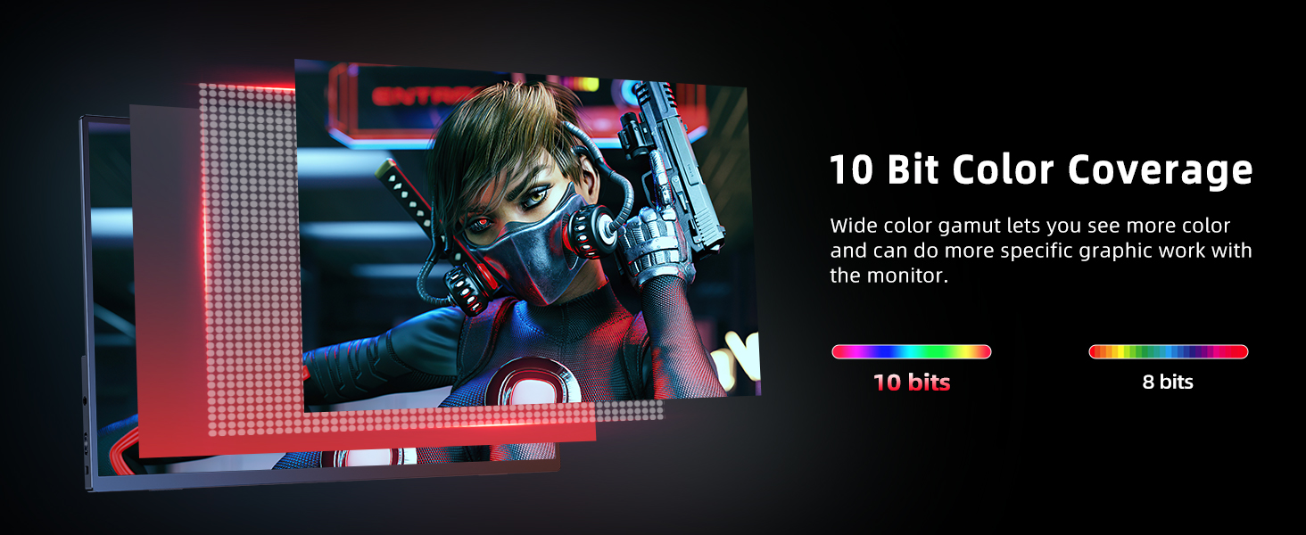 Монітор UPERFECT 2K 144Hz 16 дюймів: Портативний дисплей QLED з Mini HDMI та USB-C для ПК, ноутбука, телефону, Xbo, Switch, PS4/5 (VESA)