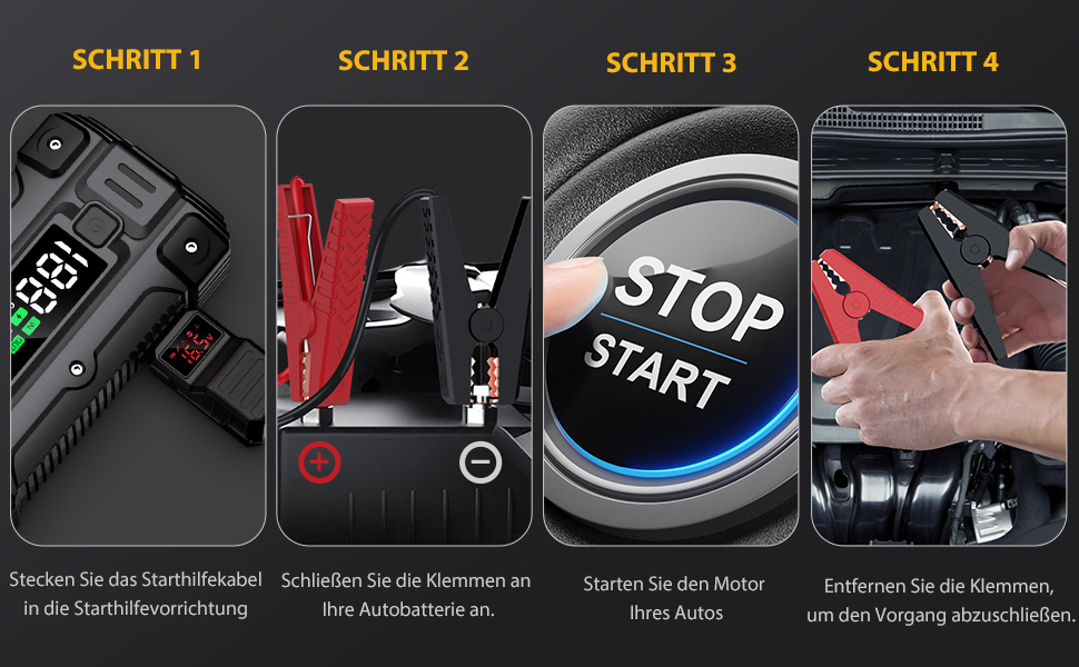 Powerbank для пуску двигуна BRPOM 6000A 12V: для авто, мото, газонокосарок. LED-ліхтар, великий екран, бустер для акумулятора