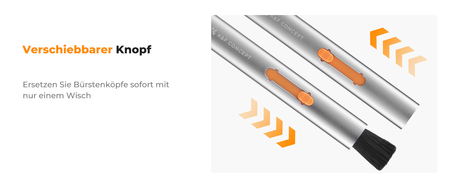 Очищувач об'єктивів K&F Concept: м'який пензлик для чищення цифрових камер, об'єктивів, лінз та фільтрів