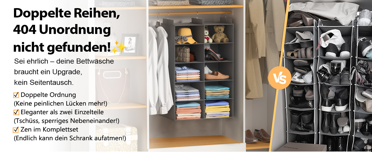 Настінна вішалка-органайзер для одягу, 6 ярусів, сіра. З металевими гачками, для зберігання в шафі, спальні, гуртожитку. Економія місця.