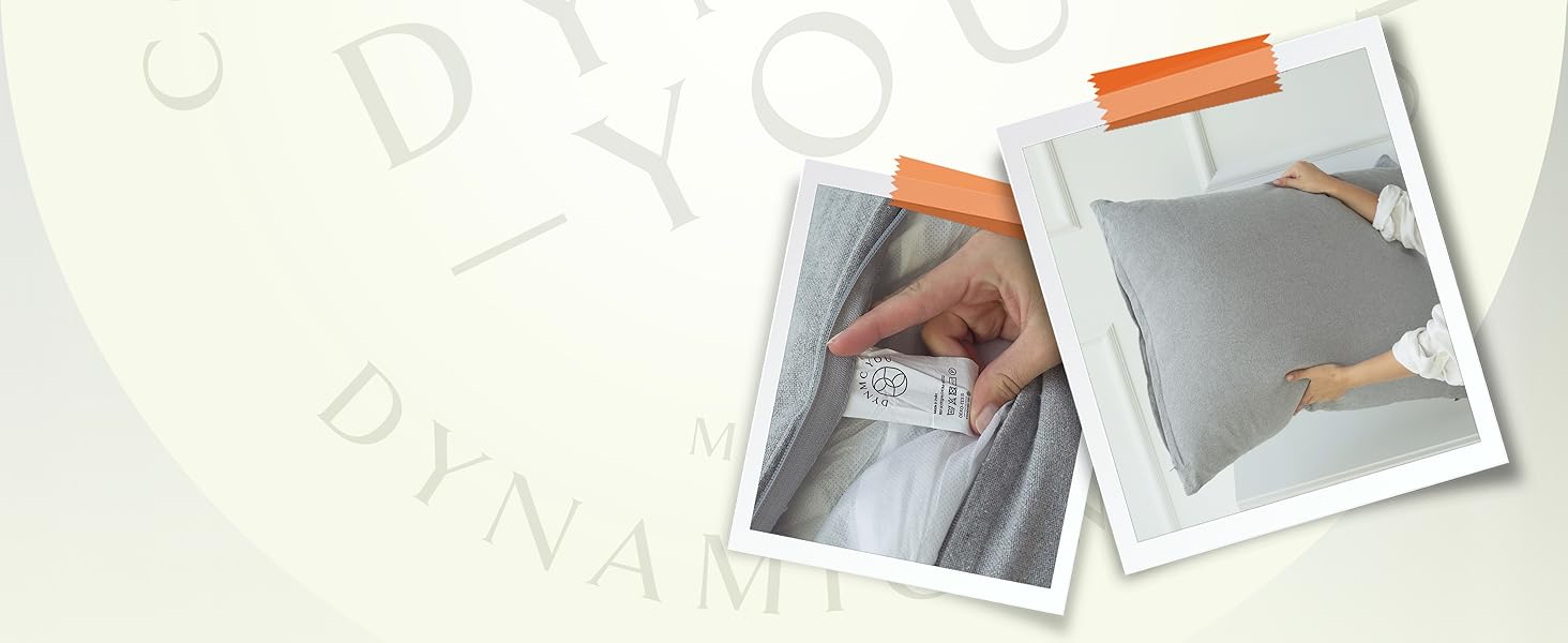 Декоративні подушки DYNMC you з наповнювачем і чохлом, 40x40 см, чорні, 2 шт, OekoTex, для дивана та софи, багато наповнювача, сірі, 60x80 см, 2 шт