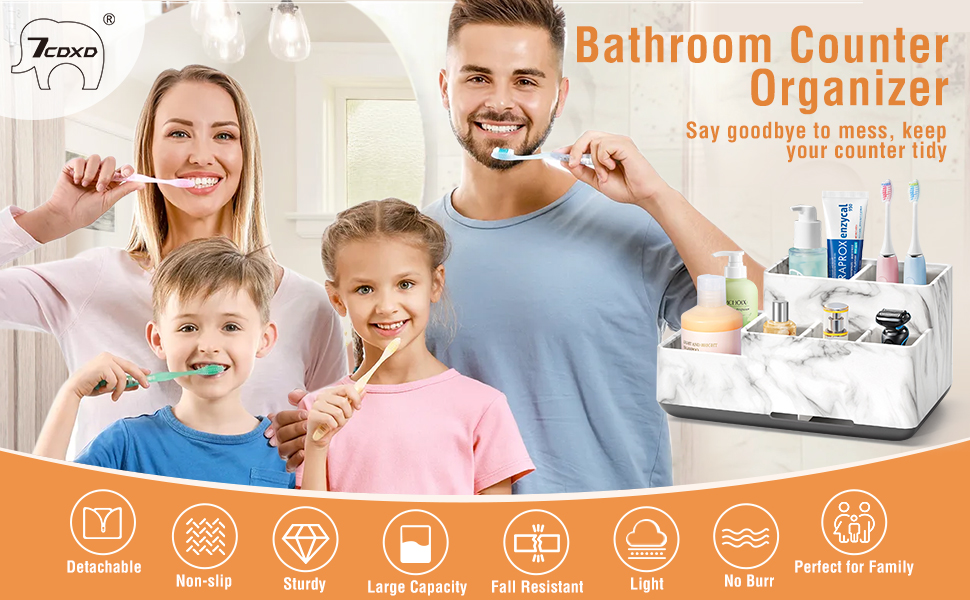 Підставка для зубних щіток, органайзер для ванної кімнати з 6 відділеннями, електрична, з дренажними отворами, для сім'ї