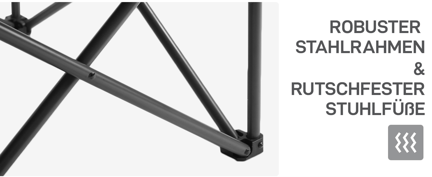 Крісло-місяць EVER ADVANCED Luxus XXL для кемпінгу, складне, до 150 кг, сіре. З подушкою, для саду, балкону, приміщення