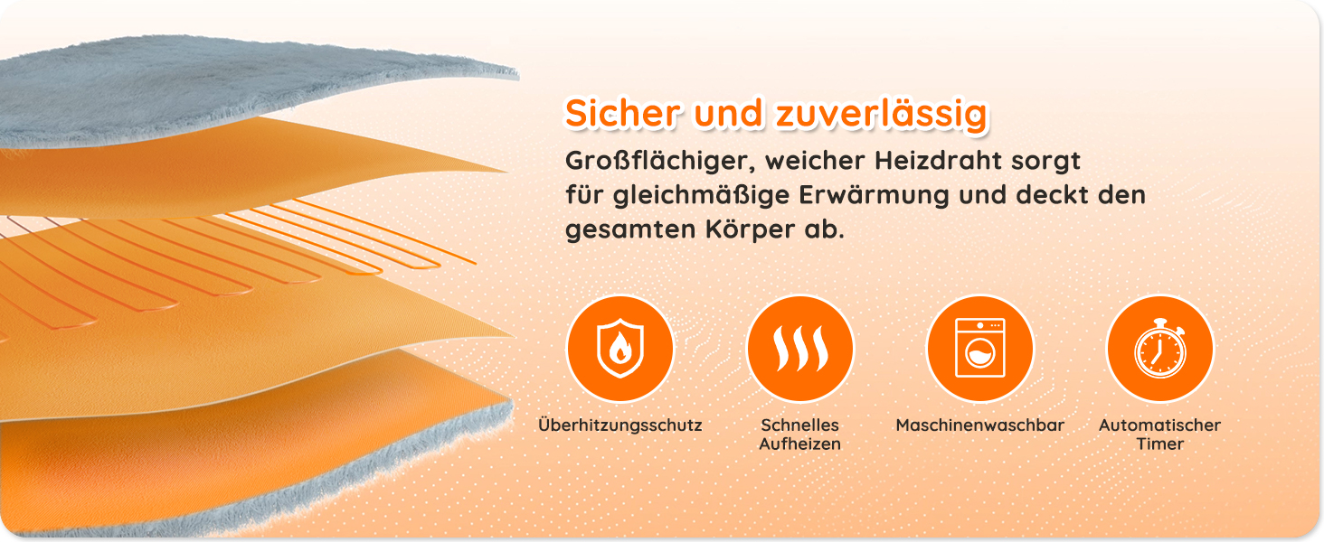 Електрична ковдра Mia&Coco з автовимкненням 180x130 см, 10 температурних режимів, таймер 9 годин, захист від перегріву, пральна машина, фланелева ковдра для ліжка, дивана та вітальні, сіра (130x160 см, сіра)