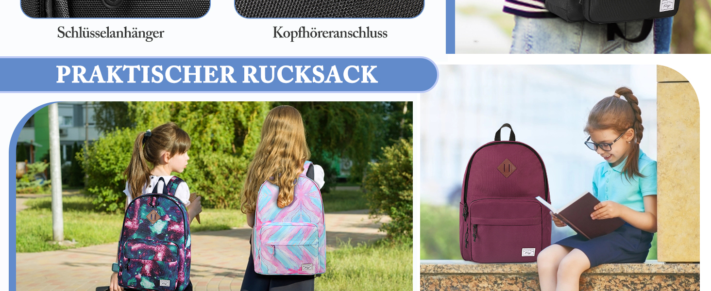 Шкільний рюкзак для підлітків: легкий, 15.6 дюймів, для ноутбука, чорний. Підходить для чоловіків, жінок, хлопців та дівчат, для школи, університету, подорожей та роботи. Об'єм 17,8 л.