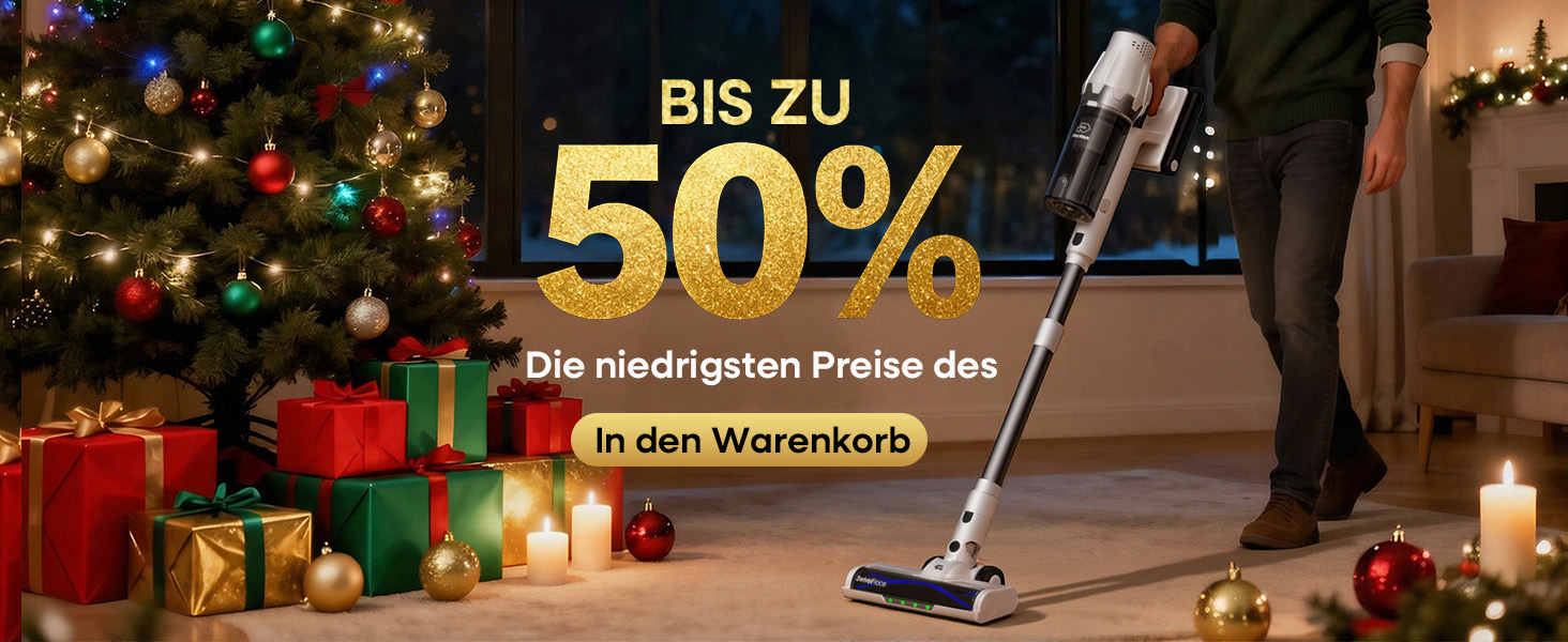 Акумуляторний пилосос ElecKeys 48000Pa/580W з LED дисплеєм, білий. Підходить для твердих поверхонь, килимів та видалення шерсті тварин. 7-шарова фільтрація, антизаплутана щітка, 65 хвилин роботи.