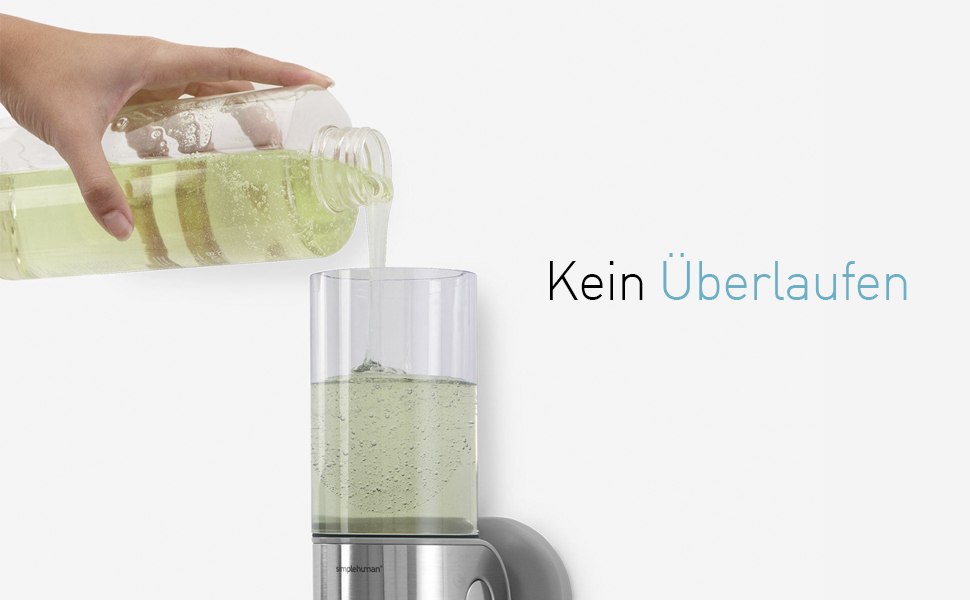 Simplehuman Wall Mounted Double Soap Dispenser - Brushed Stainless Steel, 444ml x 2 - 5 Year Warranty