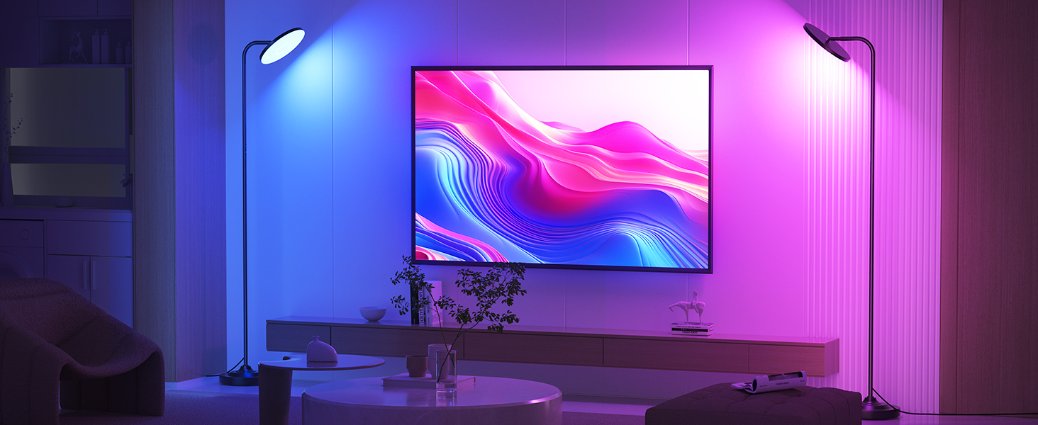Стельовий світильник SIBRILLE 36W з регулюванням яскравості, RGB, для вітальні, спальні, офісу