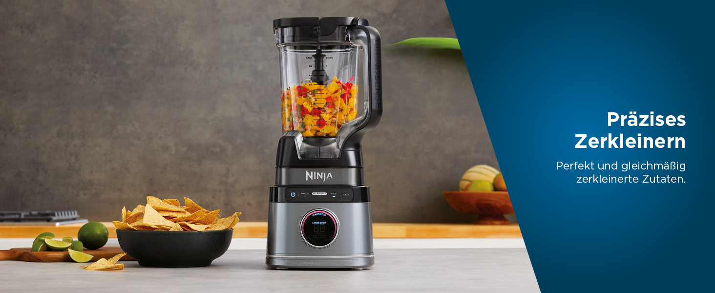 Ninja 2-in-1 Power Detect Pro Mixer with 1.5L Jug & 2 Single-Serve Cups - 1200W, Smoothie, Frozen Drink & Vegetable Chopping Mixer