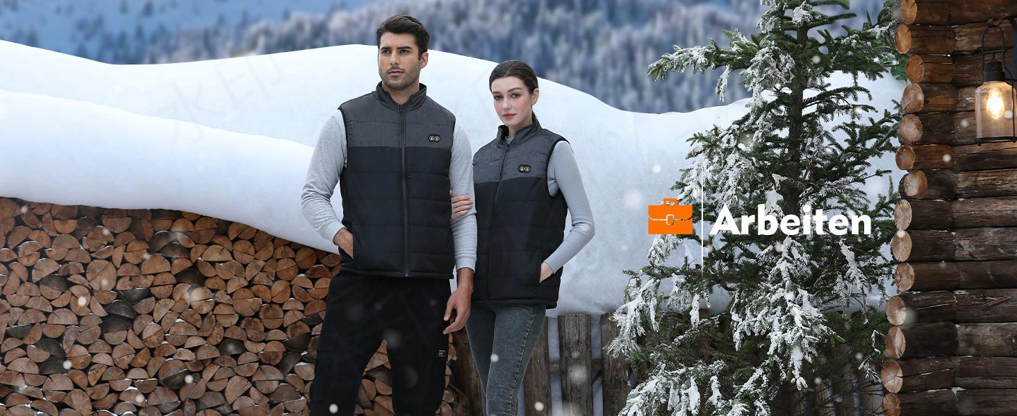 Електрична гріюча жилетка Buba Toys для чоловіків з Powerbank 20000mAh, 21 зона нагріву, 3 режими, для катання на лижах, піших прогулянок та активного відпочинку, XL, сіро-чорний колір