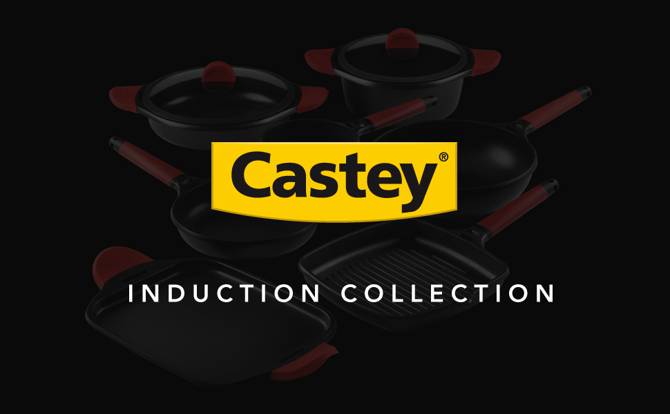CASTEY IP45 Grill Pans, Aluminium, 45 cm, Black