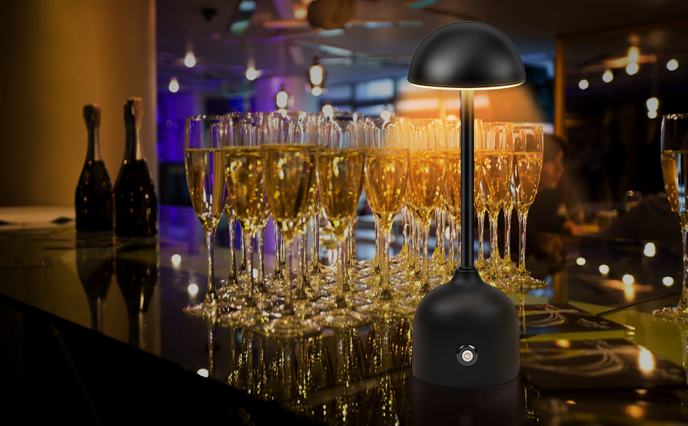 LED настільна лампа бездротова диммерна акумуляторна торшер Touch 3000k/4000k/5000k, 4500mAh, чорна, для дому, бару, готелю, вітальні, їдальні, USB, 1 шт.