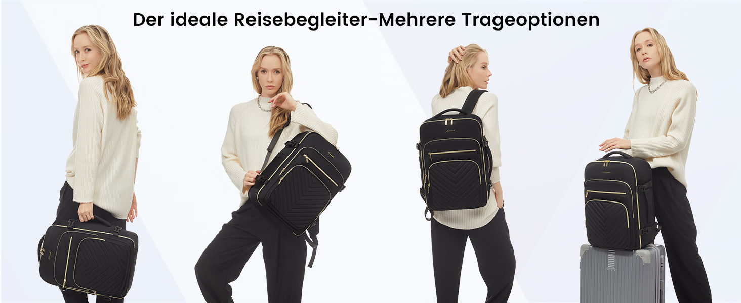 LOVEVOOK Рюкзак для ручної поклажі, 40L, водонепроникний, для ноутбука 17 дюймів, Easyjet, для подорожей, роботи, трекінгу, оливково-бежевий (18 дюймів, A-чорний)