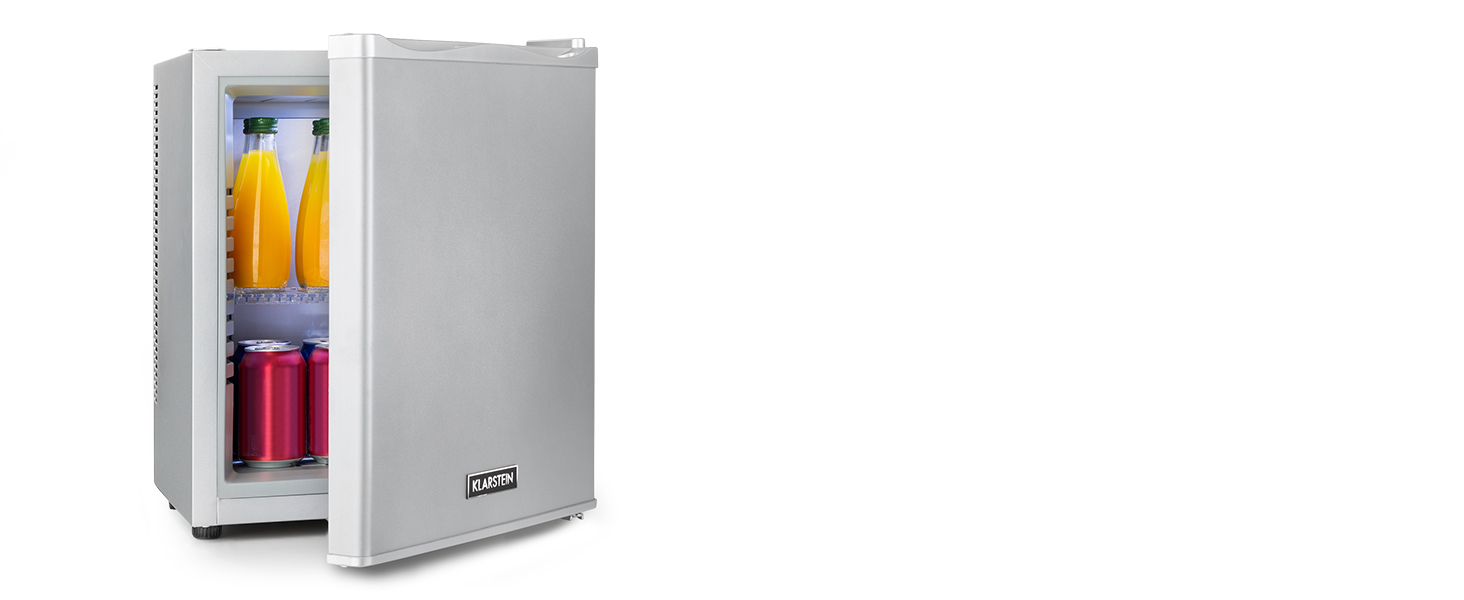 Klarstein Mini холодильник для кімнати, 23L, для напоїв та косметики, міні-бар, тихий, регульована полиця, компактний холодильник для догляду за шкірою 5-15°C, чорний