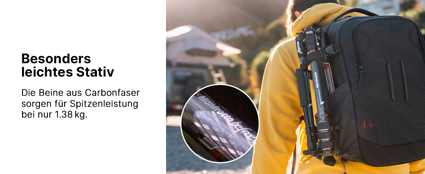 Карбоновий штатив Manfrotto Befree Live Carbon Twist з відео-головкою та сумкою для DSLR, бездзеркальних та відеокамер, навантаження 4 кг