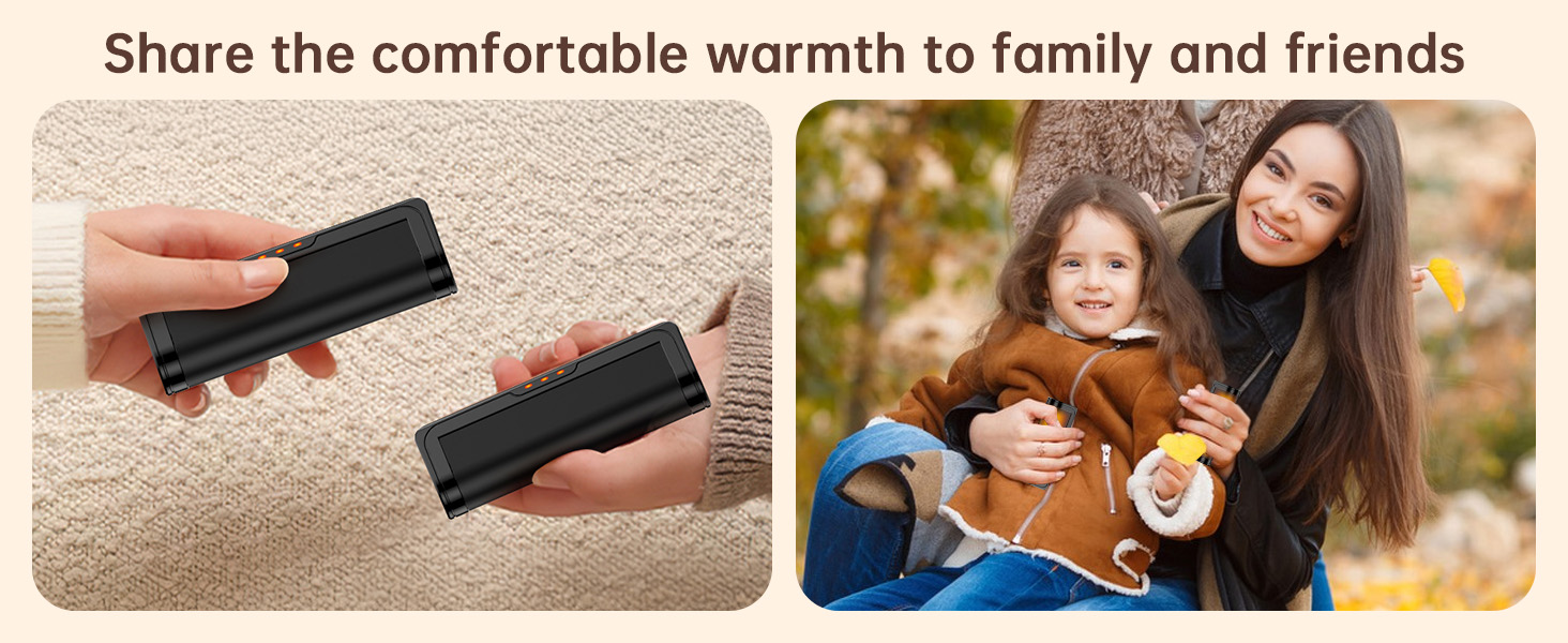 Jonwall Електричні кишенькові грілки для рук 2 шт., USB-зарядка, 3 рівні нагріву, для кемпінгу, гольфу, теплий подарунок, чорний