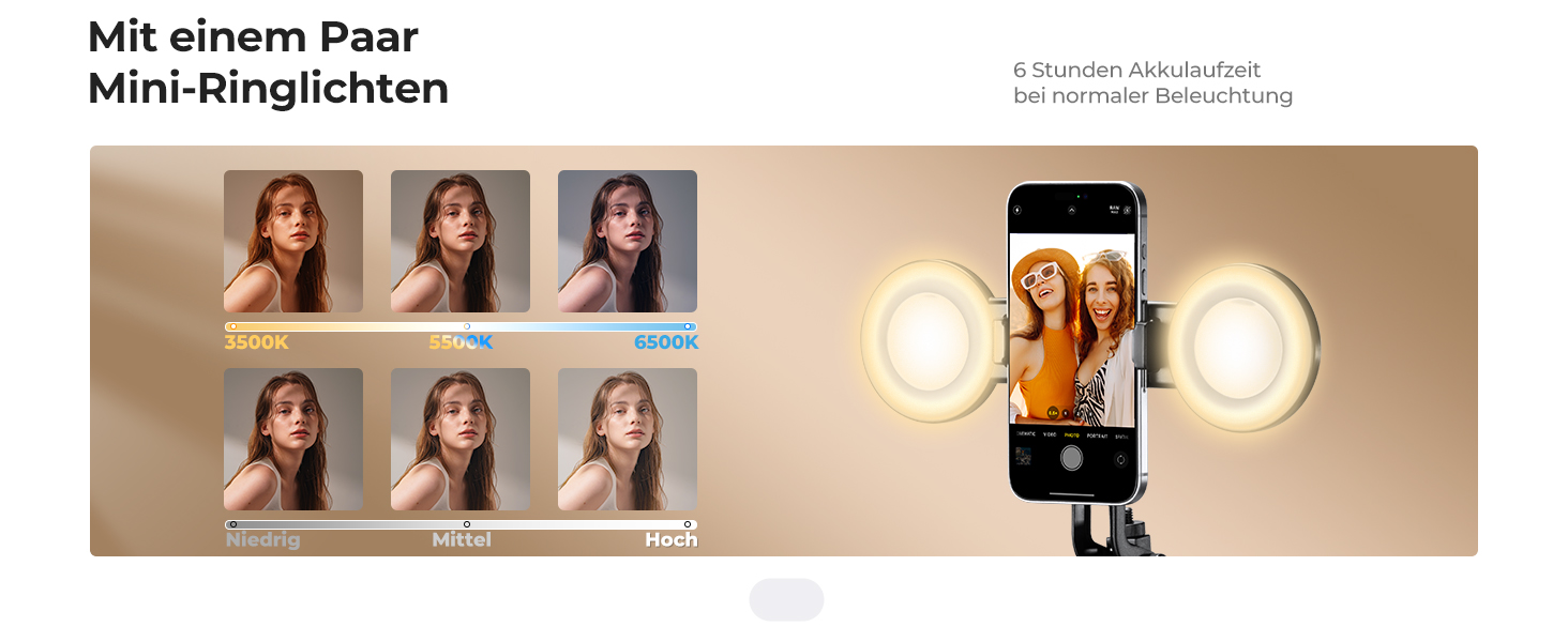 Штатив K&F Concept Smart Series з кільцевою світлодіодною лампою, 1.8 м, алюмінієвий, з функцією відстеження обличчя, сумісний з iPhone/Samsung/Android та DJI/Insta Sport Cameras