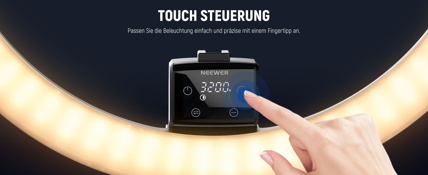 NEEWER Кольцеве світло 20 дюймів LED з триподом та тримачем для телефону, 44 Вт, 3200K-5600K, з акумулятором, USB-живлення для макіяжу, тату, вій, YouTube, TikTok, відеозйомки (SRP18-2.4G)