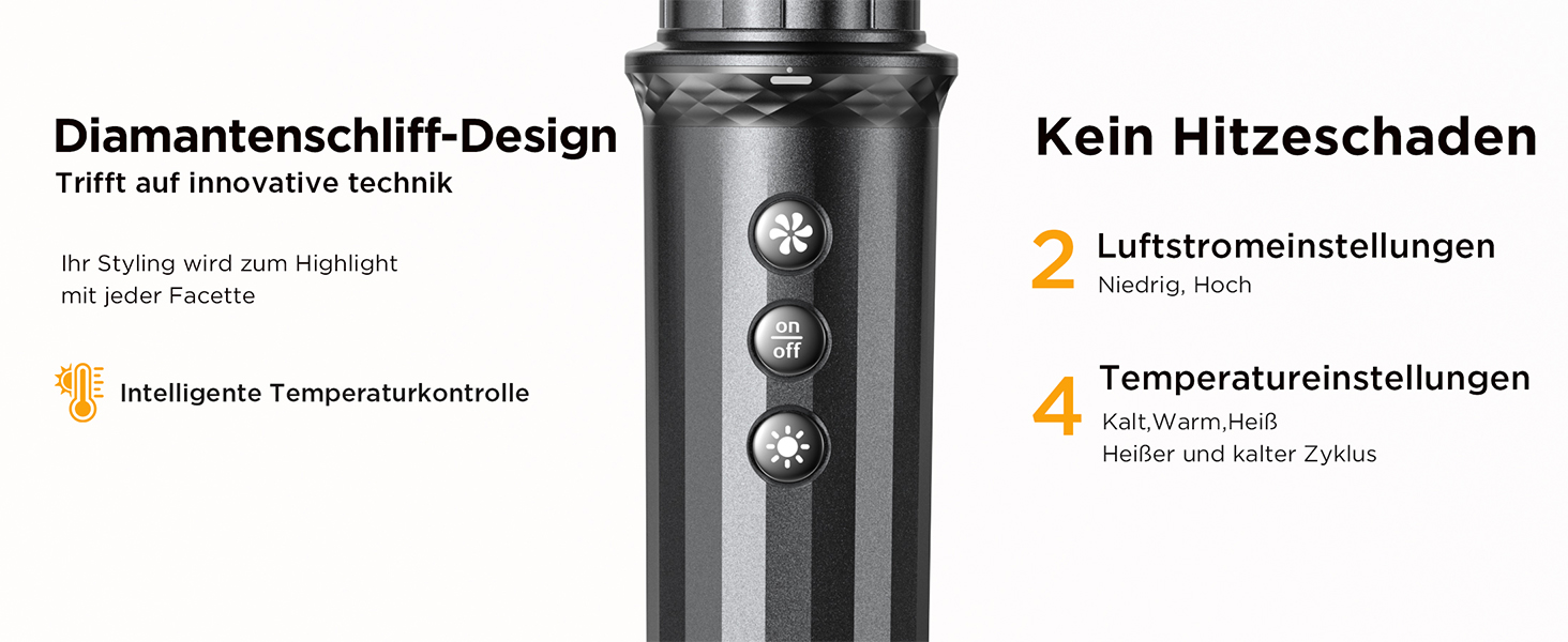 Айрстайлер 5 в 1: Іонний фен, плойка, щітка для об'єму, випрямляч, щітка-випрямляч. Швидке сушіння, об'єм, гладкість та блиск. Gunmetal