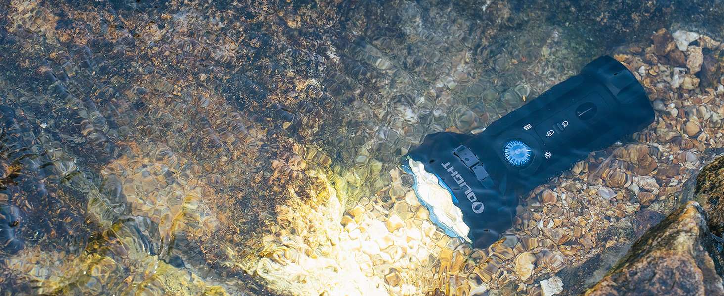 OLIGHT Marauder Mini LED ліхтар Super Hell 7000 Lumen, 600 метрів, перезарядна модель з прожектором та світловим потоком, 3 кольори LED з датчиком відстані, для активного відпочинку (чорний)