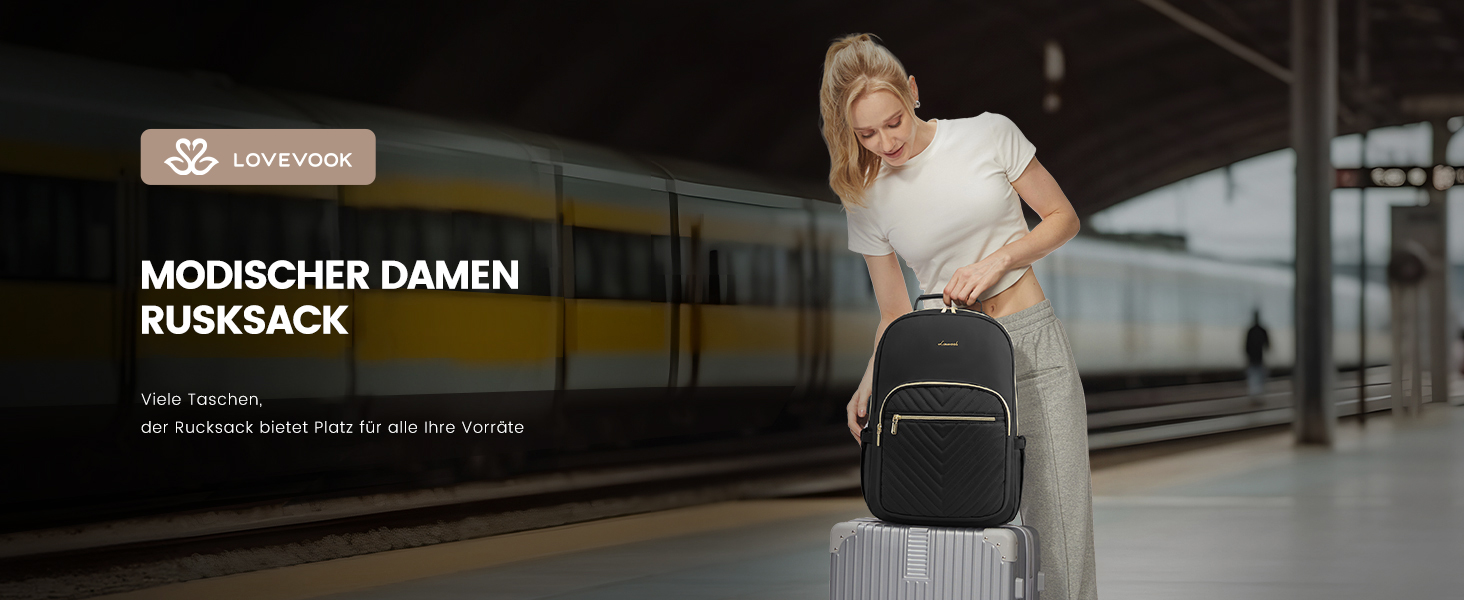 LOVEVOOK Рюкзак для жінок, великий, 15.6