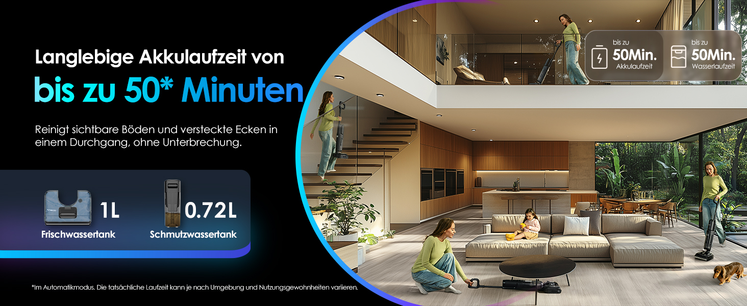 Вертикальний миючий пилосос Tineco Floor ONE S7 Stretch Ultra з функцією FlashDry та системою DualBlock