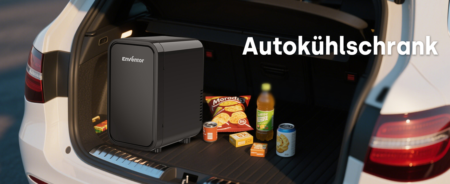 Міні-холодильник Enventor 6L: портативний, для авто, кімнати, косметики, фруктів, чорний