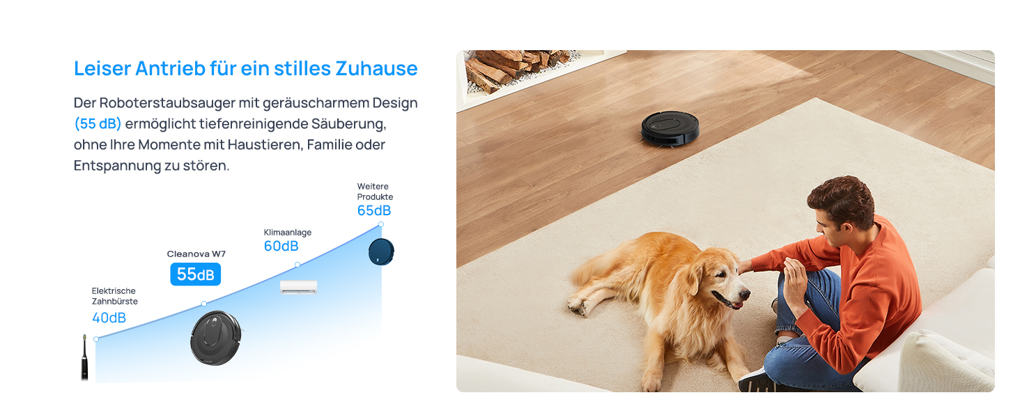 Робот-пилосос Vexilar W7 3-в-1 з функцією миття підлоги, потужність 4000Pa, сумісний з Alexa/App, для шерсті тварин, твердих підлог та килимів