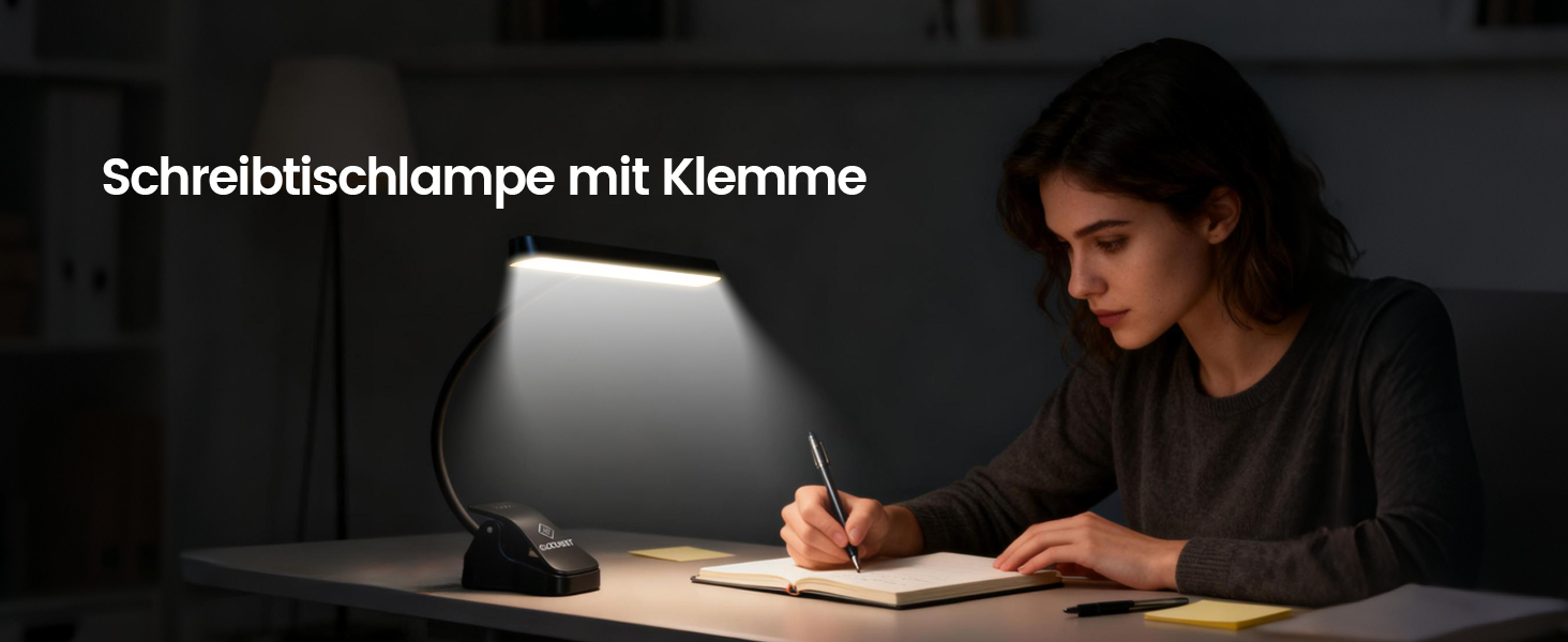 Світлодіодна лампа для нот Glocusent 81 LED: для піаніно, з USB-C зарядкою, 3 кольори, 5 рівнів яскравості, до 140 годин роботи, чорна