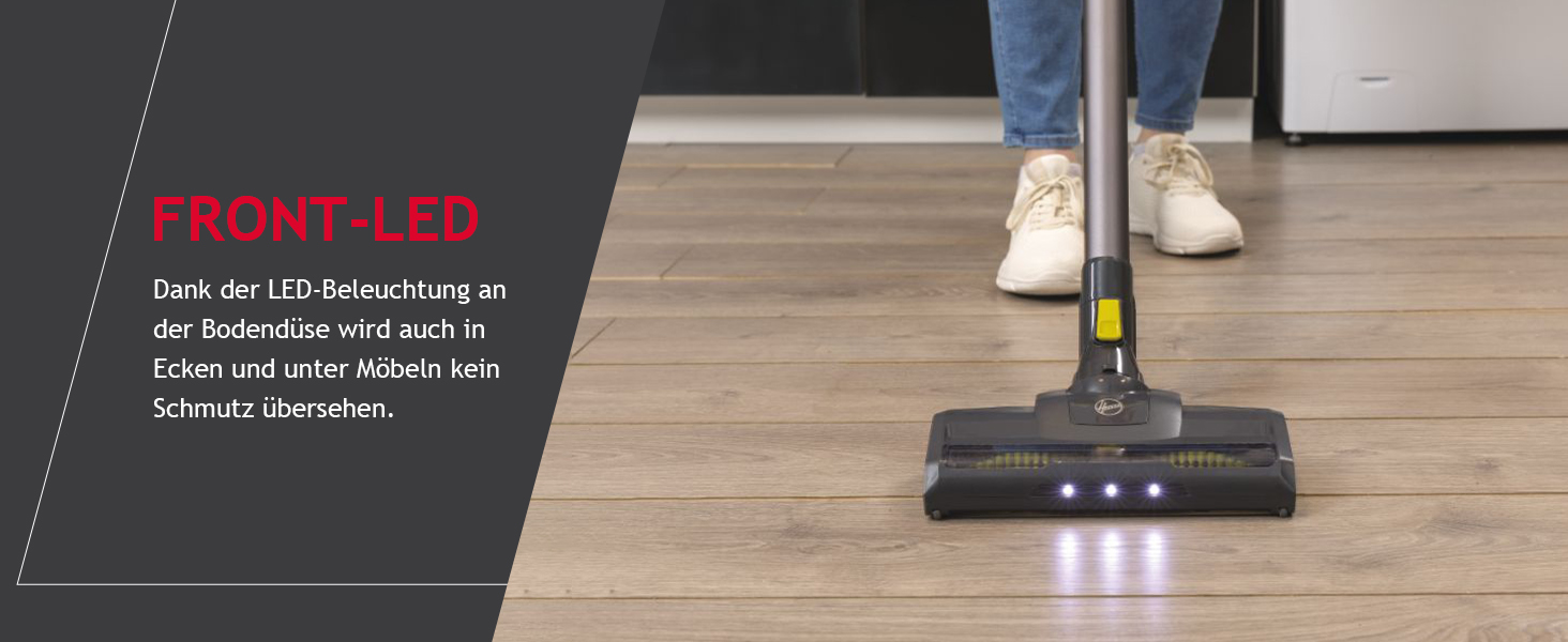 Бездротовий акумуляторний пилосос Hoover Home HF110H для дому - без мішка, LED-підсвічування, XL-контейнер, для площі до 120 м²