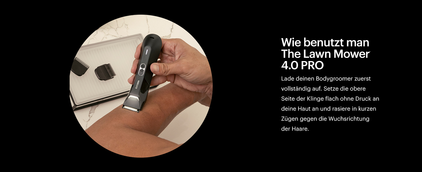 MANSCAPED® The Lawn Mower® 4.0 PRO – Body and Facial Hair Trimmer, SkinSafe® Blade, Waterproof, USB-C and Wireless Charging Compatible, Men's Ball Groomer with Travel Lock The Lawn Mower 4.0 PRO