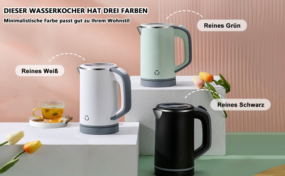 Електричний чайник MiliPow 0.8 л, 600W, для подорожей, з нержавіючої сталі, швидкий, з автовимкненням (чорний)