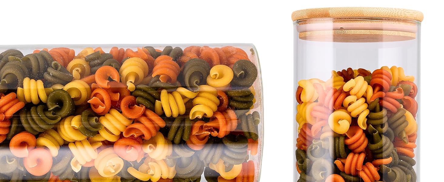 Набір контейнерів для зберігання Deco haus® 2 шт. 1.3л (з етикетками) - для кави, цукру, борошна, мюслі