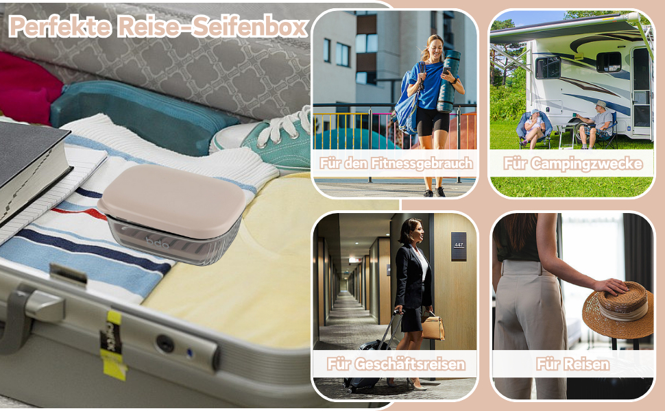 Водонепроникний контейнер для мила з 2 мішечками для мила, велика мильниця з кришкою для подорожей, ванної кімнати, душу, кемпінгу