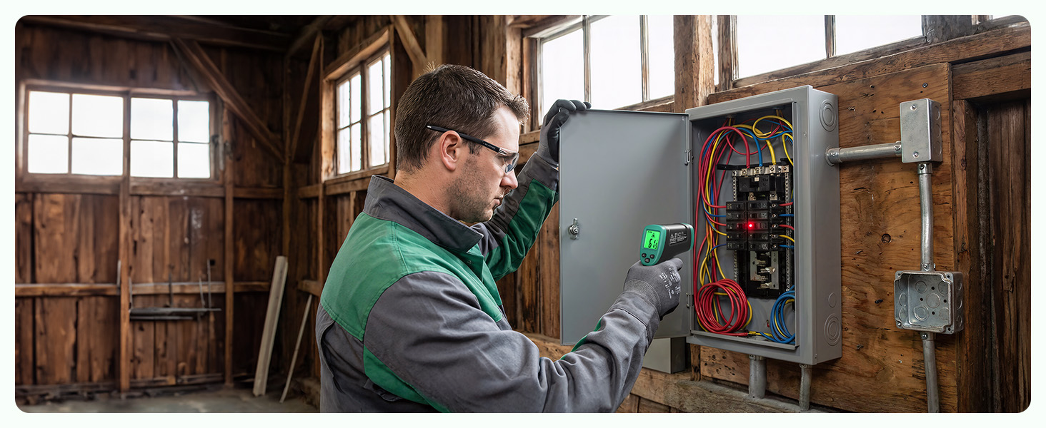 Інфрачервоний термометр ERICKHILL -50℃~800℃: безконтактний лазерний термометр з LCD-дисплеєм, регульований коефіцієнт випромінювання. Підходить для приготування їжі, грилю, заморожування, промисловості