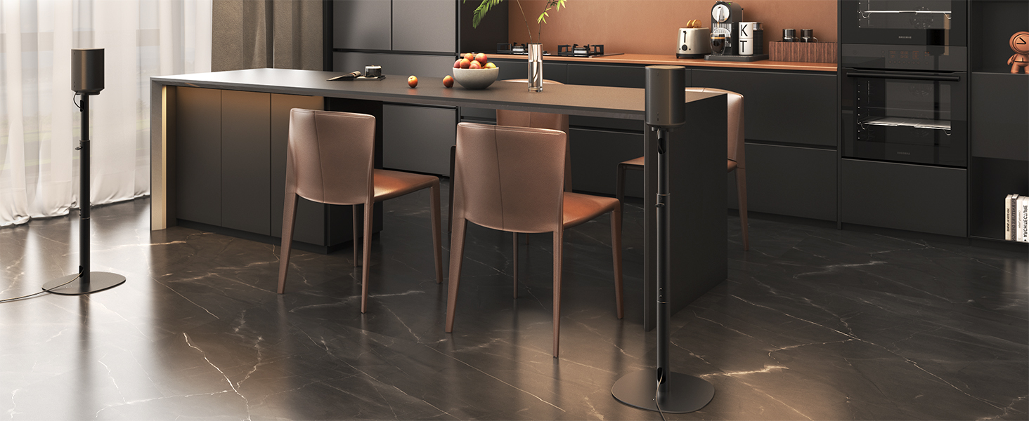 Регульовані підставки для акустики Sonos Era 100 та Era 300, 74-99 см, чорні, 5 кг